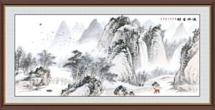 流水生财水墨画