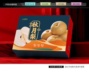 秋月梨礼盒 梨包装