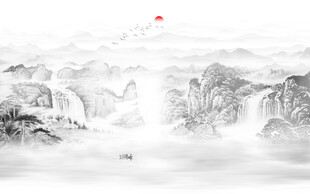 国画水墨山水