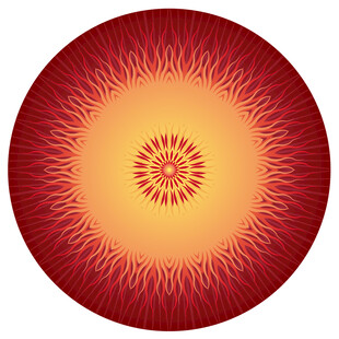 红色渐变圆形花纹图案