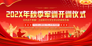军训开训仪式展板