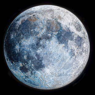 月球表面灯箱高清素材