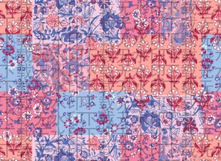 多彩花卉拼接图案