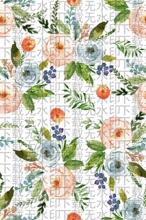 水彩花卉图案背景