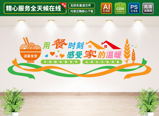 餐厅食堂文化墙