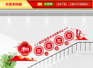 矛盾纠纷化解中心楼梯文化墙