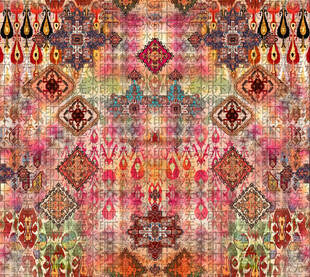 多彩民族风几何图案纹理