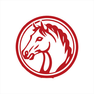 红色马头圆形标志图案