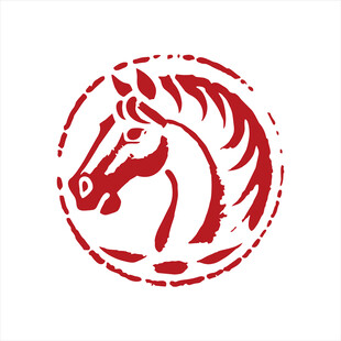 红色马头标志设计