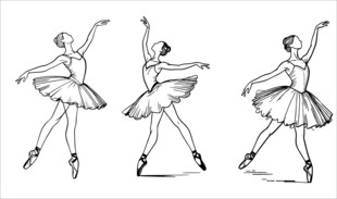 芭蕾舞者动态速写