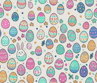 复活节彩蛋兔子图案背景