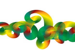 多彩螺旋装饰图案