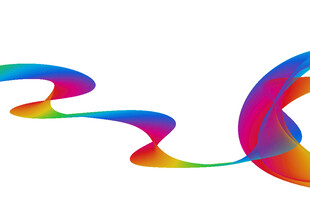 彩色动感飘带图案设计