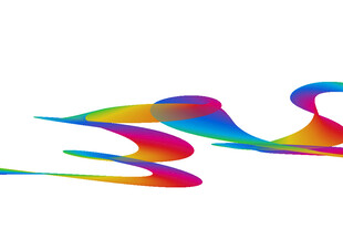 彩色动感流线图案