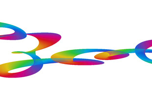 彩色动感曲线图案