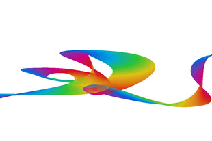 彩色动感飘带图案