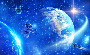 星空宇航员背景
