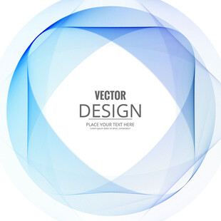 蓝色几何矢量圆形设计