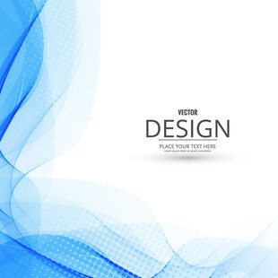 蓝色动感线条设计背景图