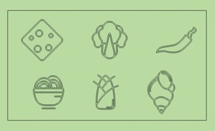 简约食物图标集合