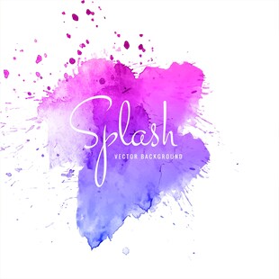 水彩飞溅图案设计素材