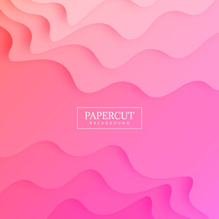 粉色渐变波浪背景图案