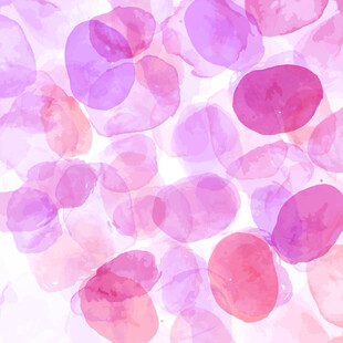 梦幻粉紫色水彩圆形图案