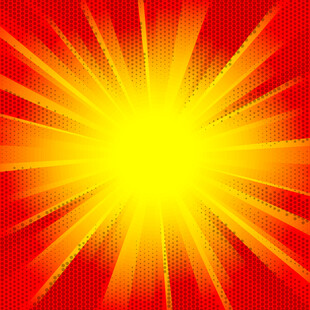 闪耀光芒的绚丽太阳