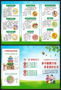 全民健康生活方式行动三折页