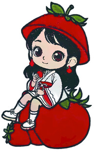 番茄女孩俏皮可爱形象
