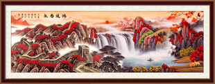 国画瀑布