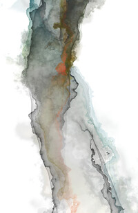 水墨风格蜿蜒线条画作