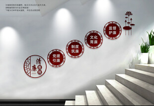 清廉医院楼梯文化墙