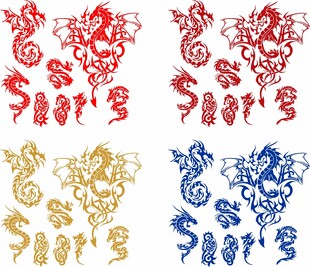 龙素材 龙图腾 龙元素造型