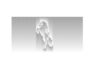 白色立体马图案