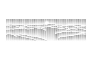 立体山脉浮雕图案设计