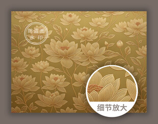 金色华丽传统中式古典花纹图案