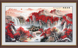 鸿运当头山水画