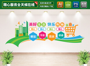 商场超市文化墙