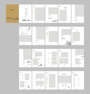 简约风多版式中餐菜单模板