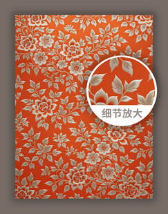 中式传统古典华丽花纹锦缎图案