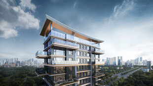 第四代住宅现代高层豪华建筑外观