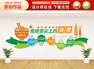 学校食堂文化墙