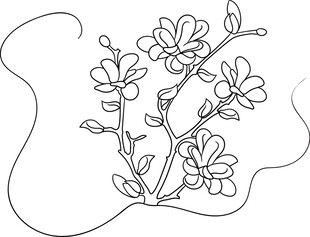 花卉线条图案