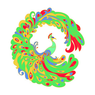 多彩孔雀钥匙扣