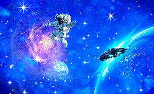 蓝色星空宇宙背景