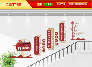 学校楼梯文化墙