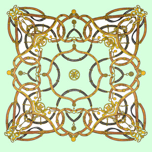 复古金色几何花纹图案