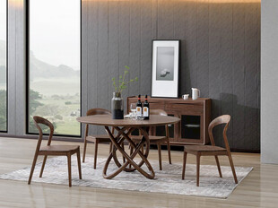 现代简约风格实木餐桌椅