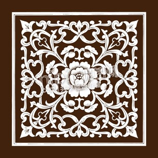 中式雕花图案花纹